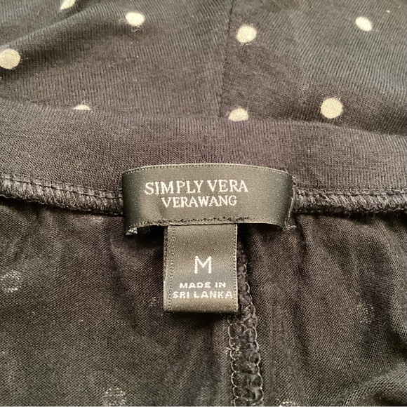 Simply Vera Vera Wang Black Polka Dot Pajama Set - Picture 8 of 9